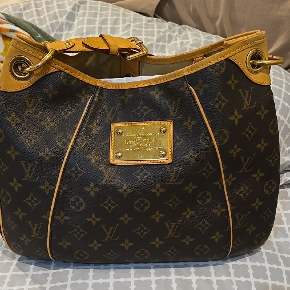 Louis Vuitton Brown and Tan Monogram Shoulder Bag